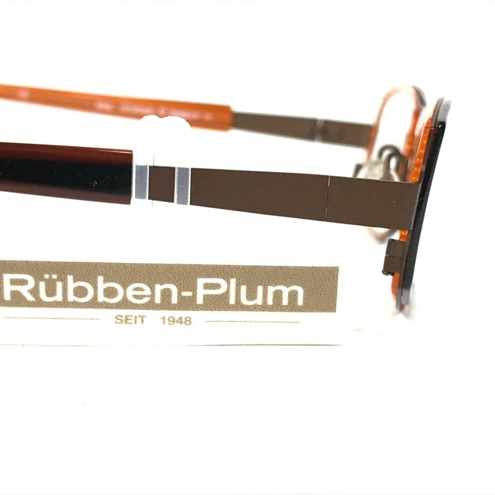 THEO Eyeglasses Frames christoph 18 Brown Striped Orange Rectangular 48-19-135
